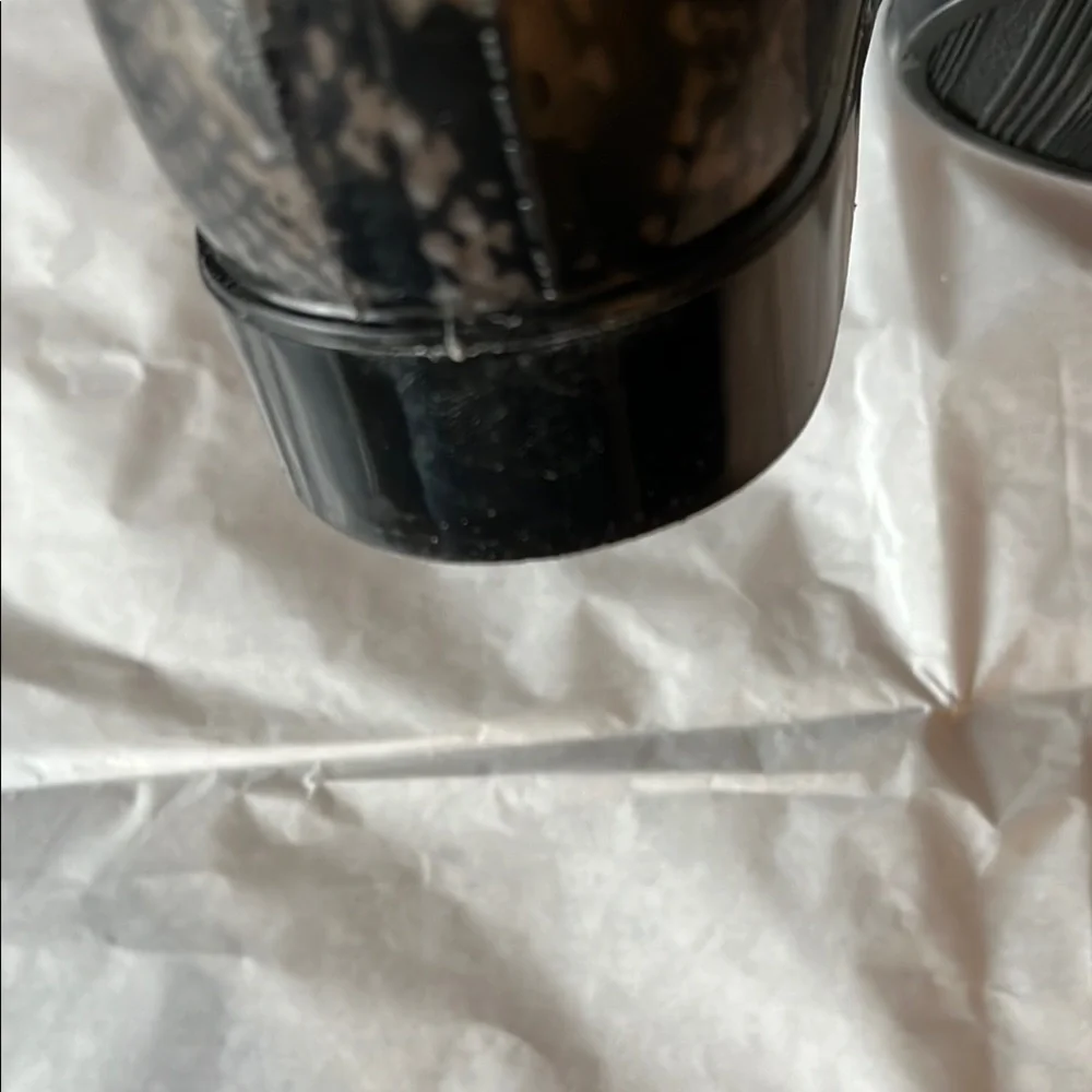 INC International‎ Concepts Black Snake Print Rain Boots